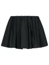 Jw Anderson Memory Gathered Taffeta Mini Skort In Black