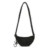 Jw Anderson Popcorn Sling Crochet Bag In Black