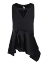 Jw Anderson J.w. Anderson Black Satin Top In Black