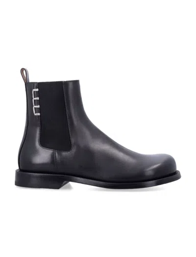 Jw Anderson Leather Chelsea Ankle Boots In Black