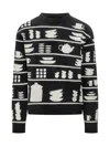 Jw Anderson Black Sweater With Graphic Print J.w Anderson In Black