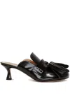Jw Anderson Tassel-detail Leather Mules In Black