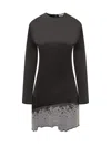 Jw Anderson J.w. Anderson Glitter-embellished Satin Minidress In Black