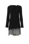 Jw Anderson J.w. Anderson Glitter-embellished Satin Minidress In Black