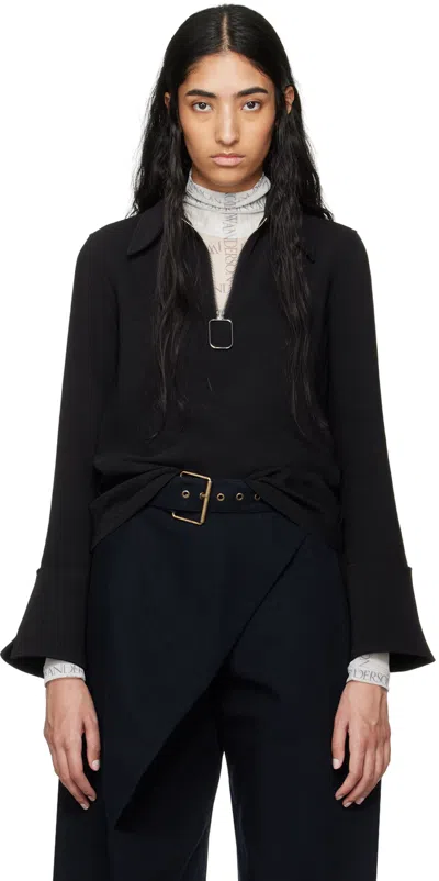 Jw Anderson Black Wire-puller Sweater In 999 Black