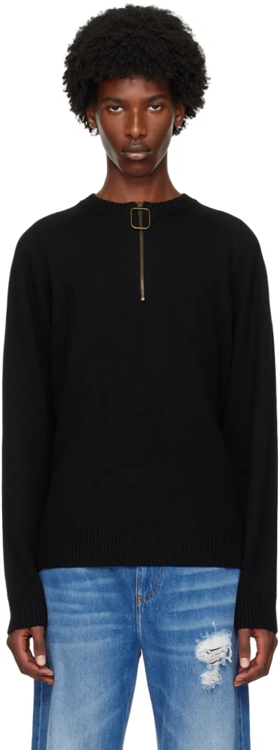 Jw Anderson Black Wire Puller Sweater In 999 Black