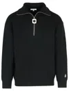 Jw Anderson Half Zipper Shirt In Black