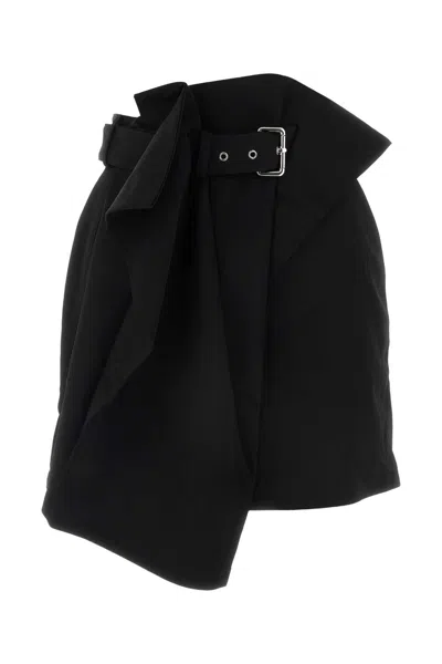 JW ANDERSON BLACK WOOL MINI SKIRT