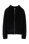 Jw Anderson Wool Sweatshirt With Hood And Ribbed Finish
