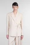 Jw Anderson Blazer In Beige Viscose In Beige