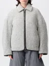 Jw Anderson Contrast Trim Casual Jacket Light Grey Melange In Gray