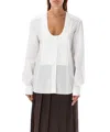 Jw Anderson Women's Pintuck Bib Shirt