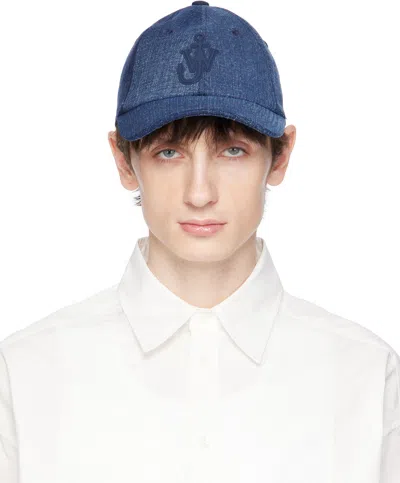 Jw Anderson Blue Baseball Cap In 800