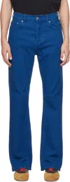 Jw Anderson Blue Bootcut Jeans In Blue