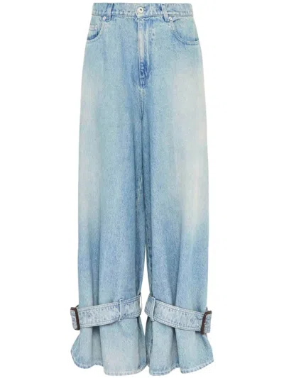 JW ANDERSON J. W. ANDERSON BLUE BUCKLED JEANS