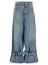 Jw Anderson Blue Buckled Jeans In Blue