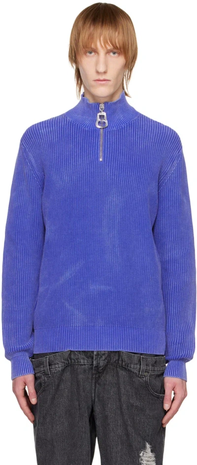Jw Anderson Blue Can Puller Sweater In 850 Cobalt