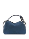 JW ANDERSON BLUE CORNER SUEDE TOTE BAG