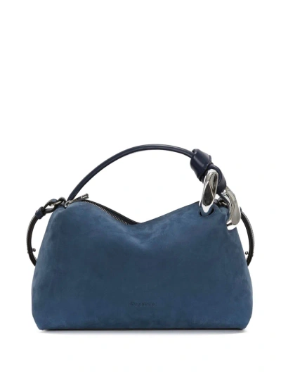 Jw Anderson Blue Corner Suede Tote Bag