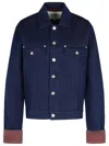 Jw Anderson Cotton Jacket Featuring Chest Pockets In Blue