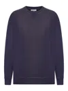 Jw Anderson Blue Cotton Oversize Sweatshirt In Blue