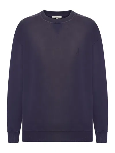 Jw Anderson Blue Cotton Oversize Sweatshirt