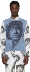 Jw Anderson Rembrandt Crewneck Vest In 820 Denim Blue