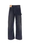 Jw Anderson Blue Jeans With Logo Patch Applied On The Front In Blue