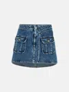Jw Anderson Blue Denim Miniskirt In Blue