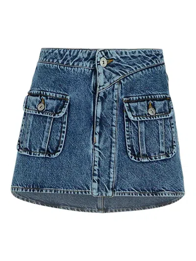 JW ANDERSON BLUE DENIM MINISKIRT