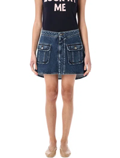 JW ANDERSON BLUE DENIM MINISKIRT
