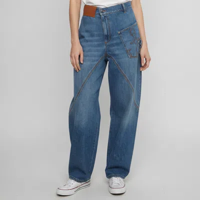 Pre-owned Jw Anderson J.w. Anderson Blue Denim Twisted Workwear Jeans M/waist 27"