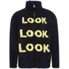 Jw Anderson Look Look Look Zip Front Jacket In Black