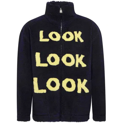 Jw Anderson Look Look Look Zip Front Jacket In Blue
