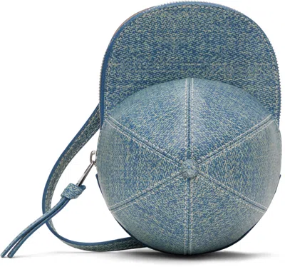 Jw Anderson Blue Medium Cap Leather Crossbody Bag In 800 Blue
