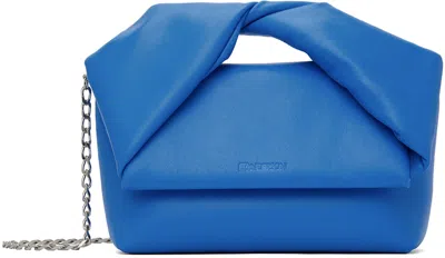 Jw Anderson Blue Medium Twister Leather Top Handle Bag
