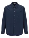 Jw Anderson Patchword Striped Shirt And Blouse Blue In Blue