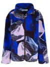 Jw Anderson Printed Zip Front Jacket In Blue