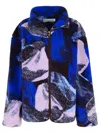 Jw Anderson Printed Zip Front Jacket In Blue