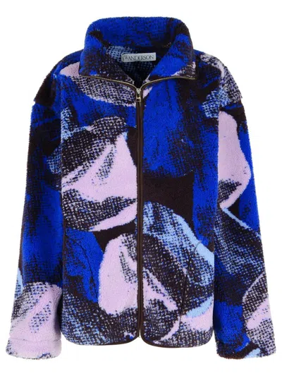 JW ANDERSON JW ANDERSON BLUE POLYESTER BLEND FLEECE