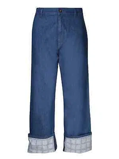 Pre-owned Jw Anderson J.w. Anderson Blue Printed Logo Jeans