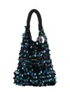 Jw Anderson Crochet Handle Sequin Embellished Tote Bag In Blue