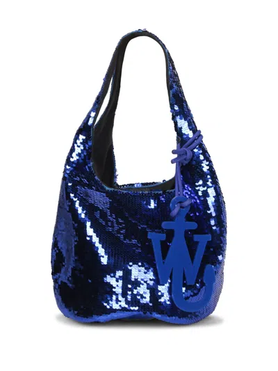 Jw Anderson Sequin Mini Bag In Blue