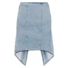 Jw Anderson Layered Midi Skirt In Blue
