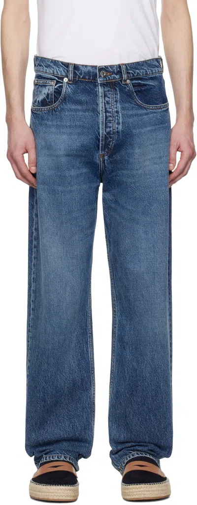 JW ANDERSON BLUE STRAIGHT LEG JEANS