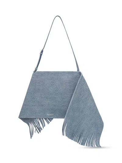 Jw Anderson Blue Suede Shoulder Bag