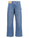 Jw Anderson Twisted Denim Workwear Jeans In Blue