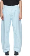 Jw Anderson Blue Twisted Seam Trousers In Blue