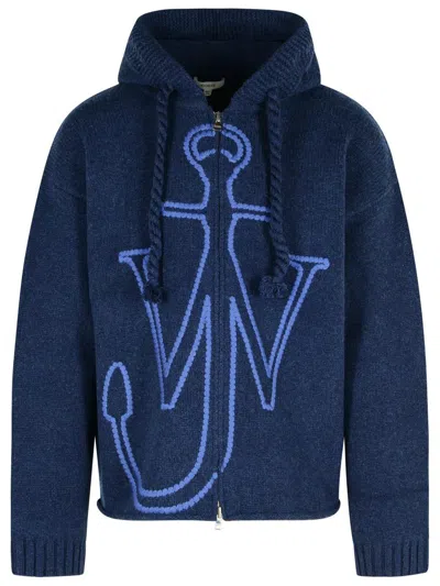 JW ANDERSON JW ANDERSON BLUE WOOL SWEATER