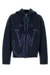 Jw Anderson Blue Wool Sweater In Blue